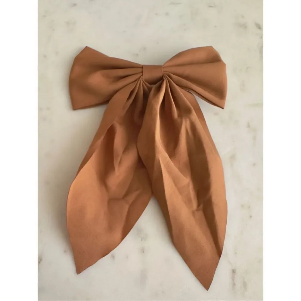 Caramel Brown Hair Bow Clip Coquette Cottagecore Romantic